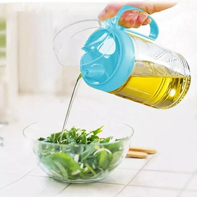 طقم 2×1 مزيتة زجاج اقتصادية مع علبين بهارات