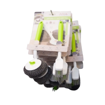 طقم فرش تنظيف مع مقبض  و سلك غسيل ستيل قابل للاستبدال