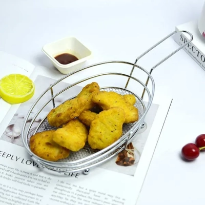 شبك تقديم الطعام ذهبي/برونزي بيضاوي