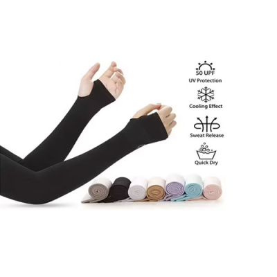 قفازات طويلة اكمام واقية من الشمس سماوي