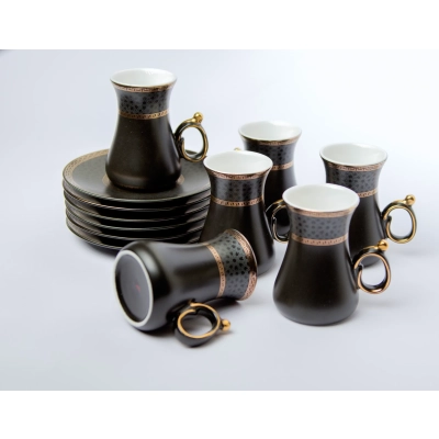 طقم كاسات شاي و قهوة سيراميك