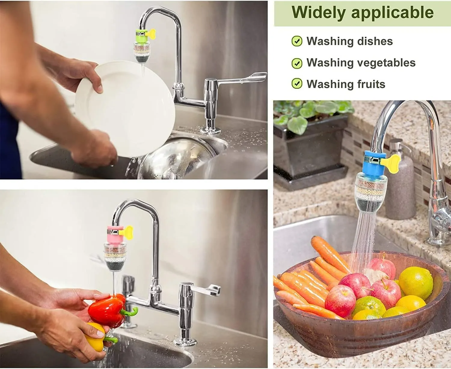 حنفية فلتر مياه مزيلة للكلور من 6 طبقات من الكربون المنشط